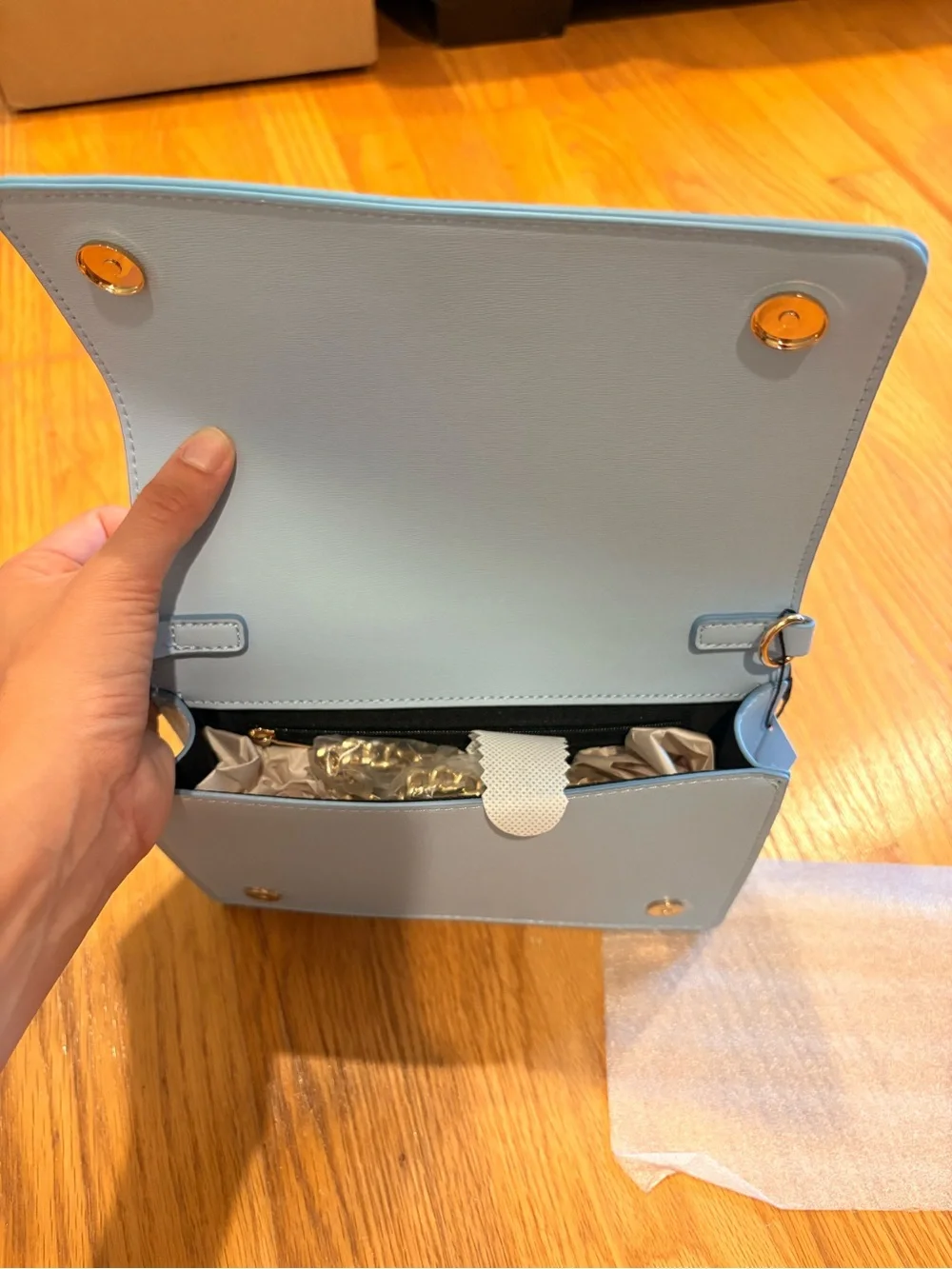ALDO Pale Blue Slim Clutch